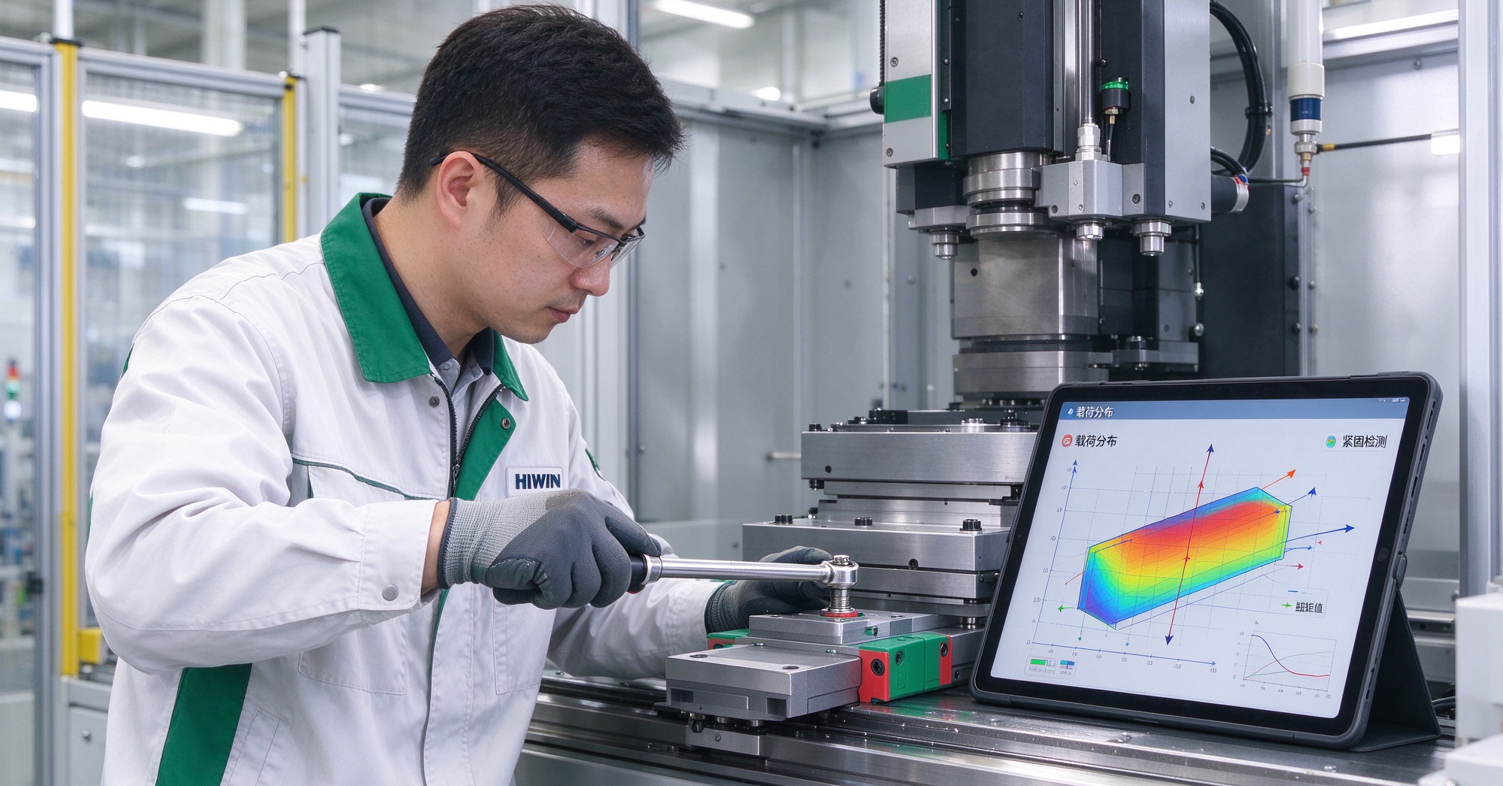 2026年HIWIN CG系列抗扭矩型滚珠直线导轨选购指南：悬臂工况刚性实测与偏载选型步骤对比.png